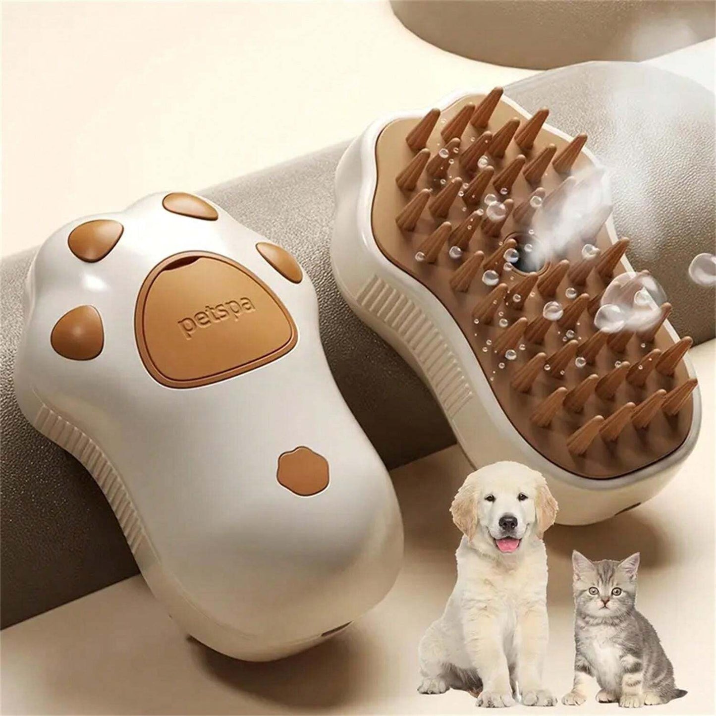 Cepillo Humidificador Mascotas® (Cuidado y Comodidad en 3 en 1)
