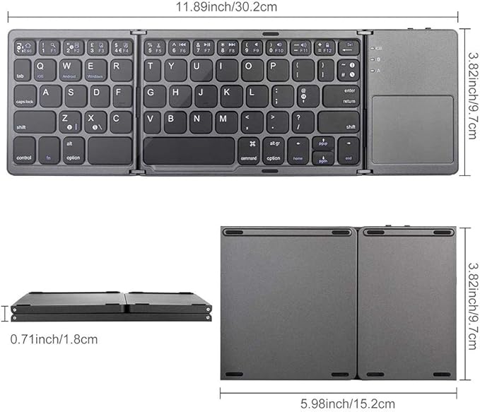 Teclado Bluetooth Plegable UltraSlim® (Portabilidad y Comodidad)