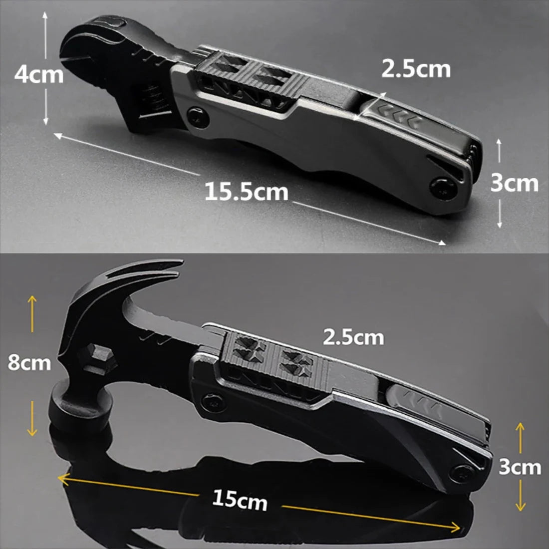 Martillo Táctico Multifuncional® (12 Herramientas en 1)