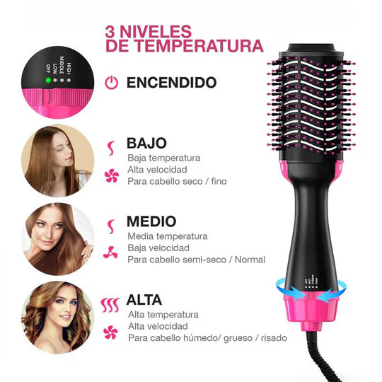 Cepillo Secador Alisador OneStep® (Seca y Alisa en Minutos)